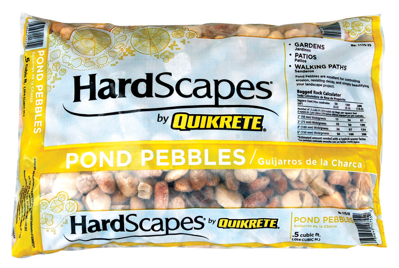 Quikrete HardScapes Assorted Decorative Pebble Pond Pebbles 0.5 cu ft 50 lb