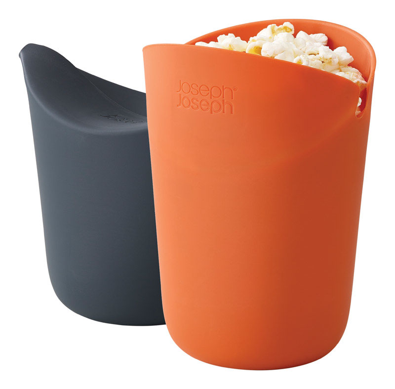 Joseph Joseph M-Cuisine Black/Orange 8 oz Air Microwave Popcorn Popper