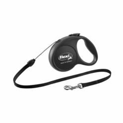 Flexi Tandy Leather Factory Leather Brothers FUN-S-BK 5 m Black Retractable Dog Leash
