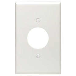 Leviton Mfg. Co. Leviton White 1 gang Thermoset Plastic Single Outlet Wall Plate 1 pk