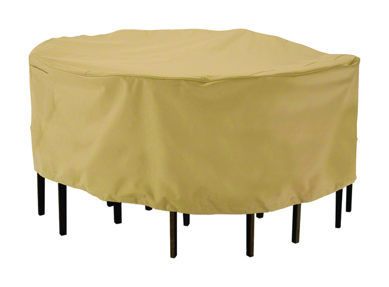 Classic Accessories Terrazzo 23 in. H X 69 in. W X 69 in. L Brown Polyester Dining Set Cover