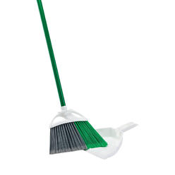 Libman Precision Angle 11 in. W Stiff Recycled Plastic Broom with Dustpan