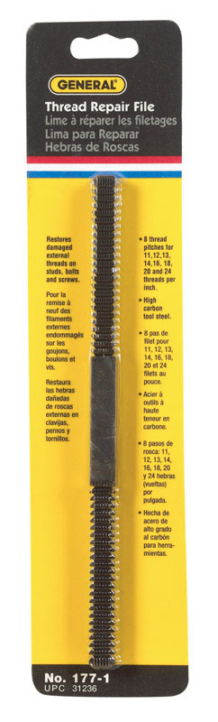 General Tires General 8-1/2 in. L X 7/16 in. W High Carbon Steel Assorted Thread Repair File 1 pc