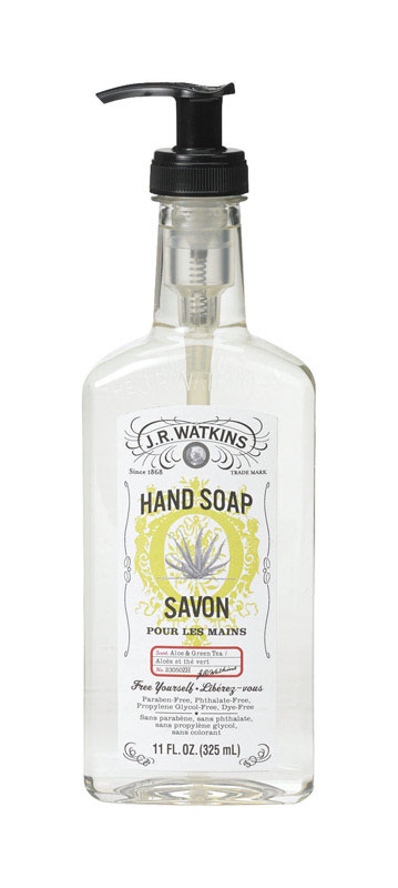 J.R. Watkins Aloe & Green Tea Scent Liquid Hand Soap 11 oz