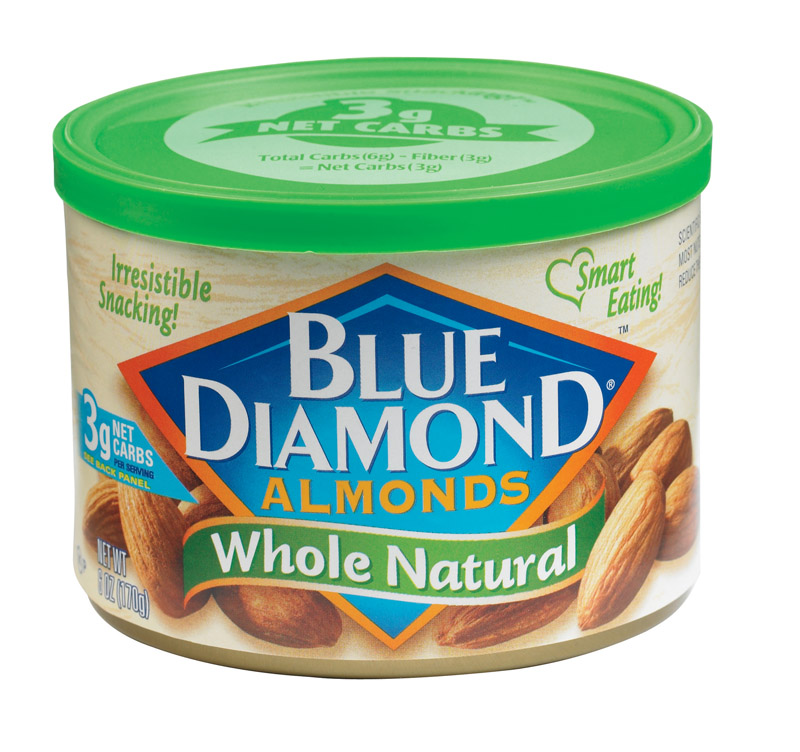 Blue Diamond Whole Natural Almonds 6 oz Can