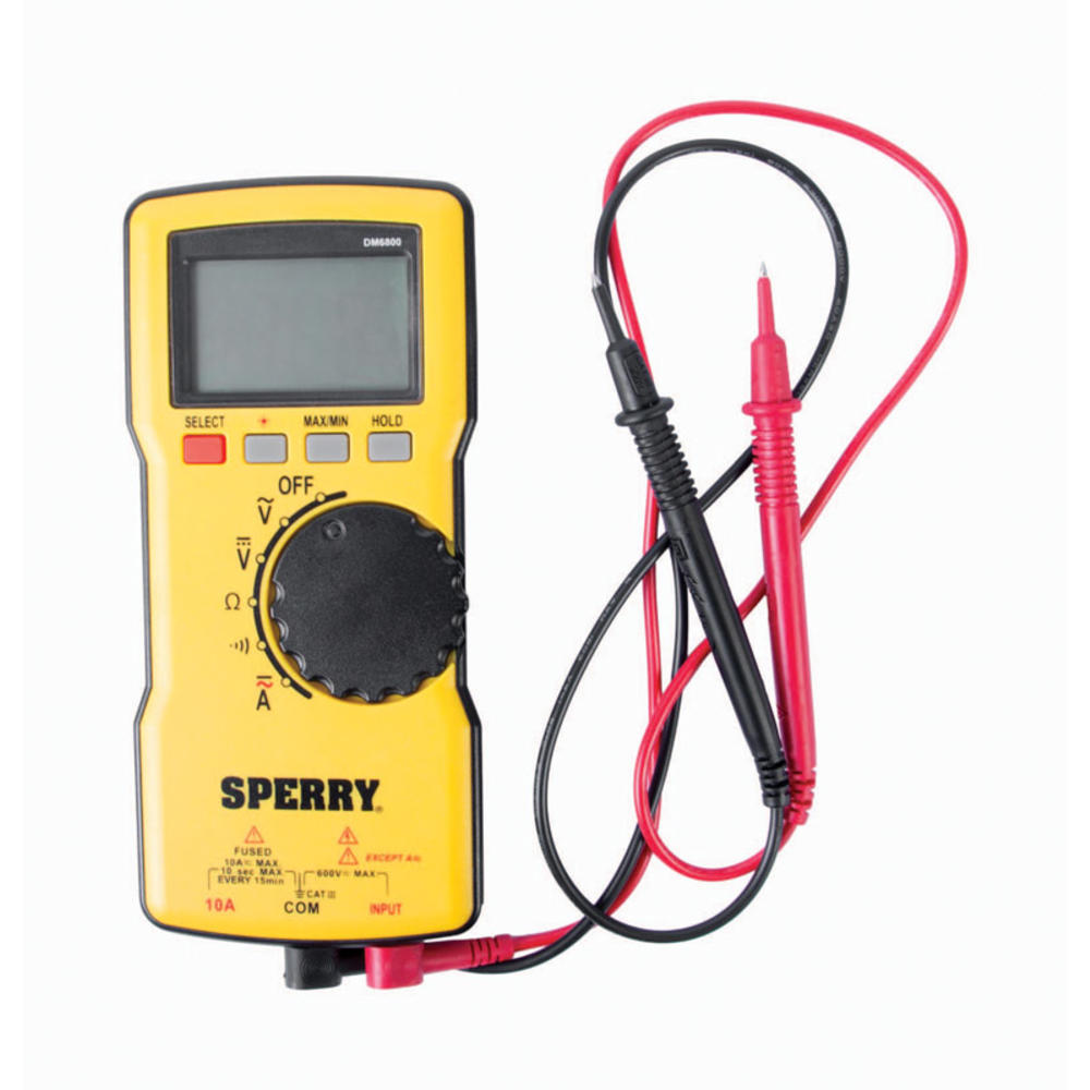 Sperry 4/40/400/750 VAC, 400mV/4/40/400/1000 VDC LCD Multimeter
