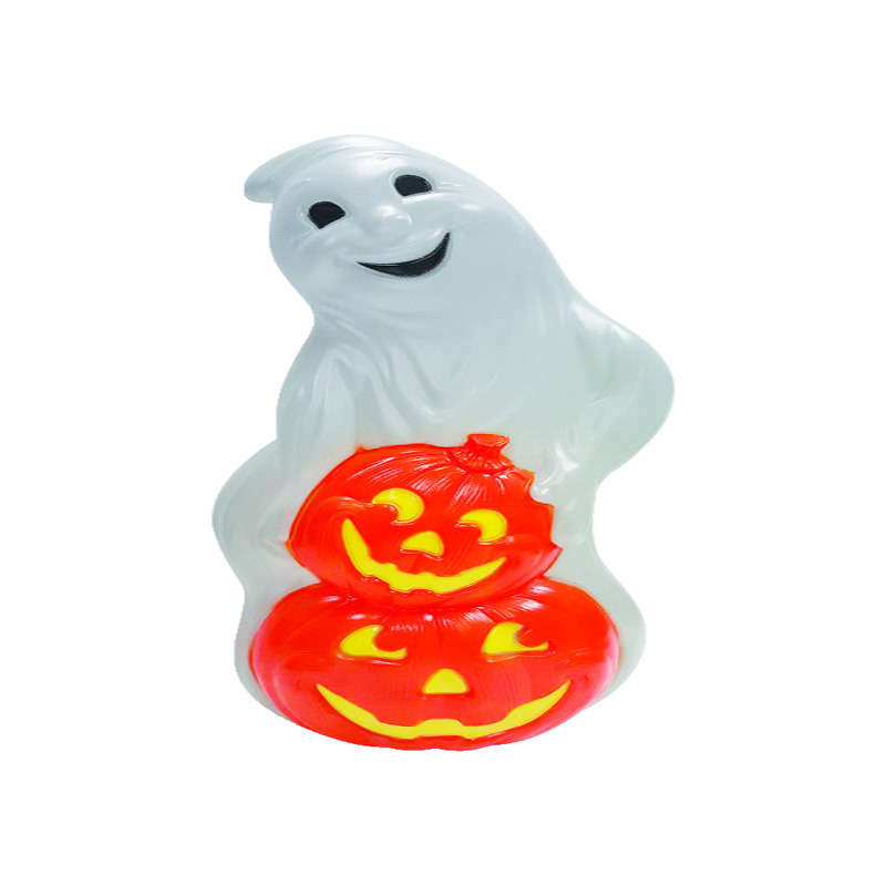 Union Products 31 in. Prelit Ghost with Pumpkins Blow Mold