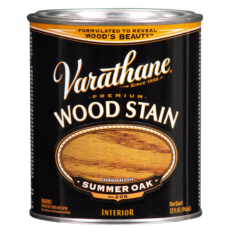 Varathane Semi-Transparent Summer Oak Oil-Based Urethane Modified Alkyd Wood Stain 1 qt