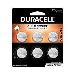 DURACELL PRODUCTS COMPANY DL2032B6PK Duracell® Lithium Coin Batteries With Bitterant, 2032, 6/Pack DL2032B6PK