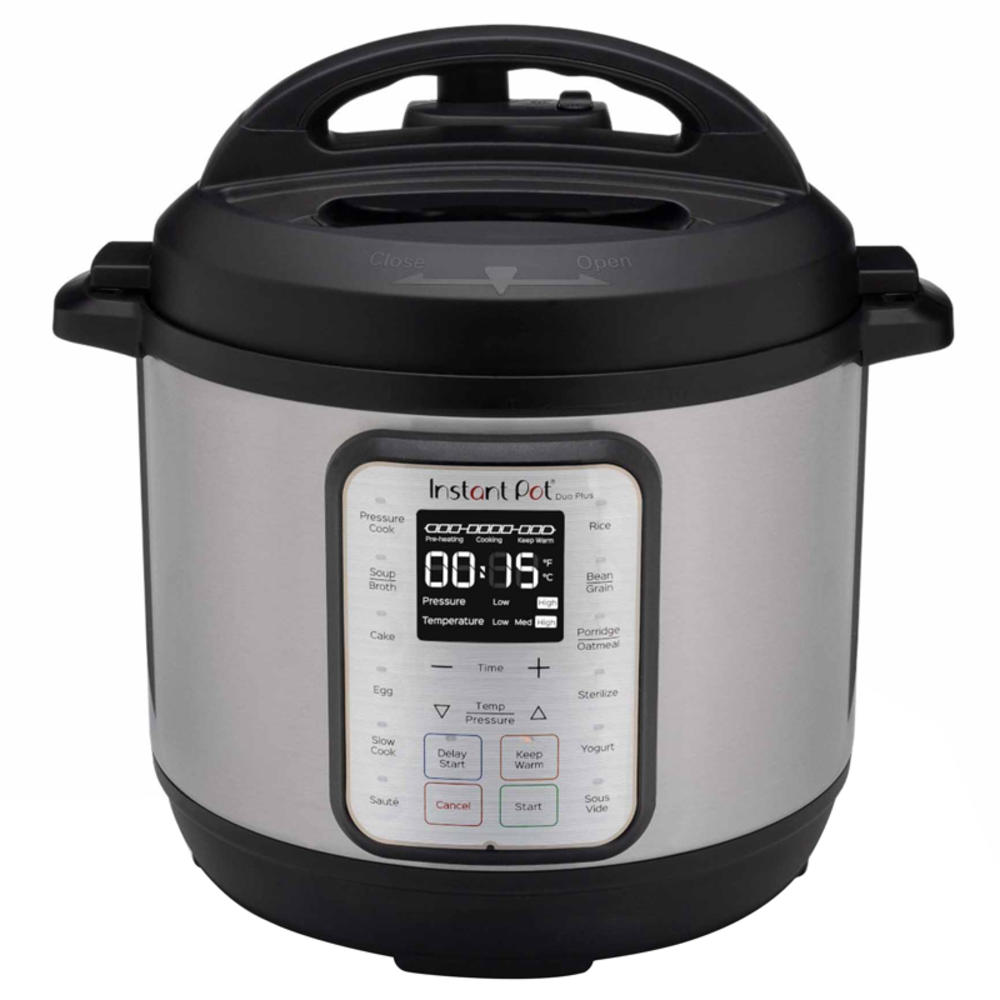Instant Duo Plus Stainless Steel Pressure Cooker 8 qt Black/Silver