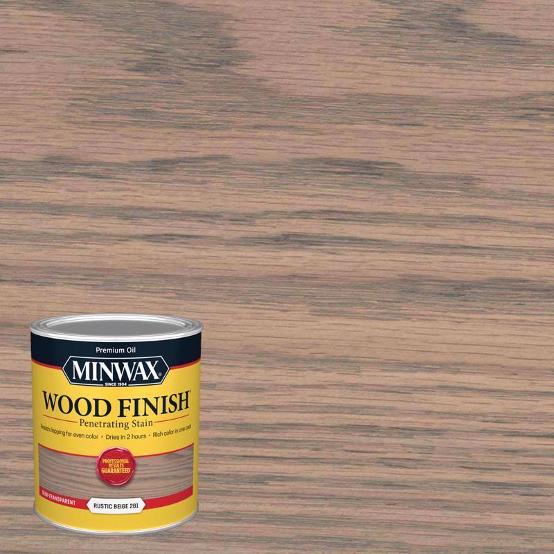 Minwax Wood Finish Semi-Transparent Rustic Beige Oil-Based Penetrating Wood  Stain 1 qt