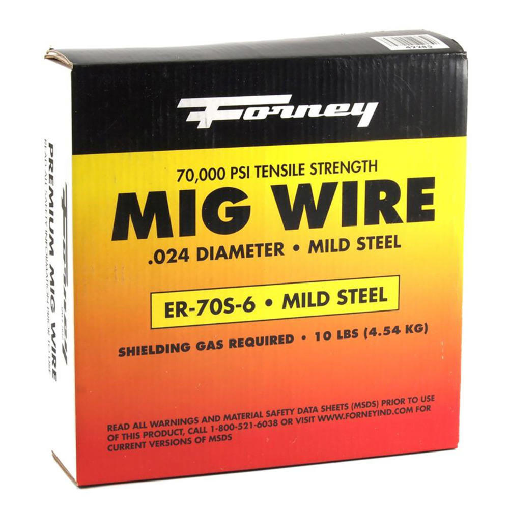 Forney ER70S-6 0.024 in. Mild Steel MIG Welding Wire 70000 psi 10 lb