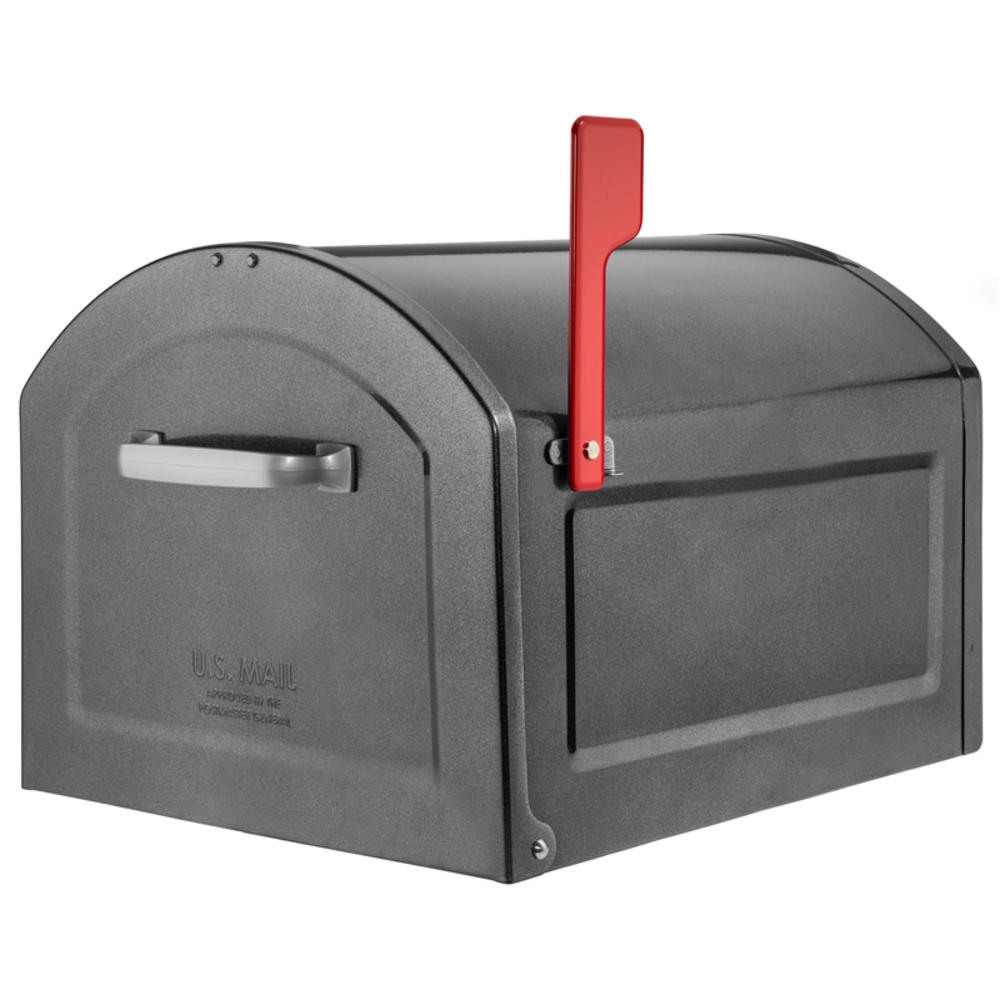 Architectural Mailboxes Centennial Post Mount Galvanized Steel Post Mount Pewter Mailbox
