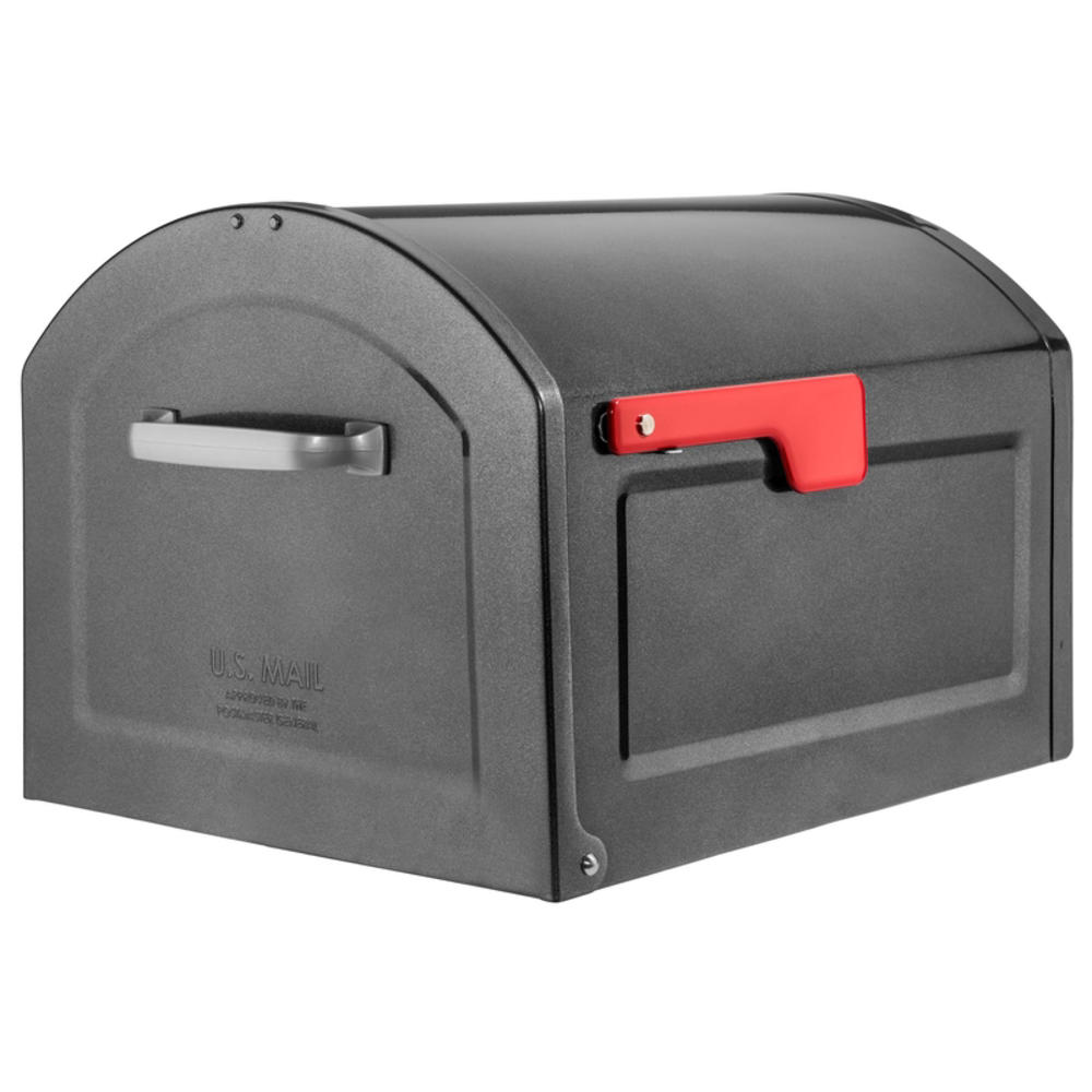 Architectural Mailboxes Centennial Post Mount Galvanized Steel Post Mount Pewter Mailbox