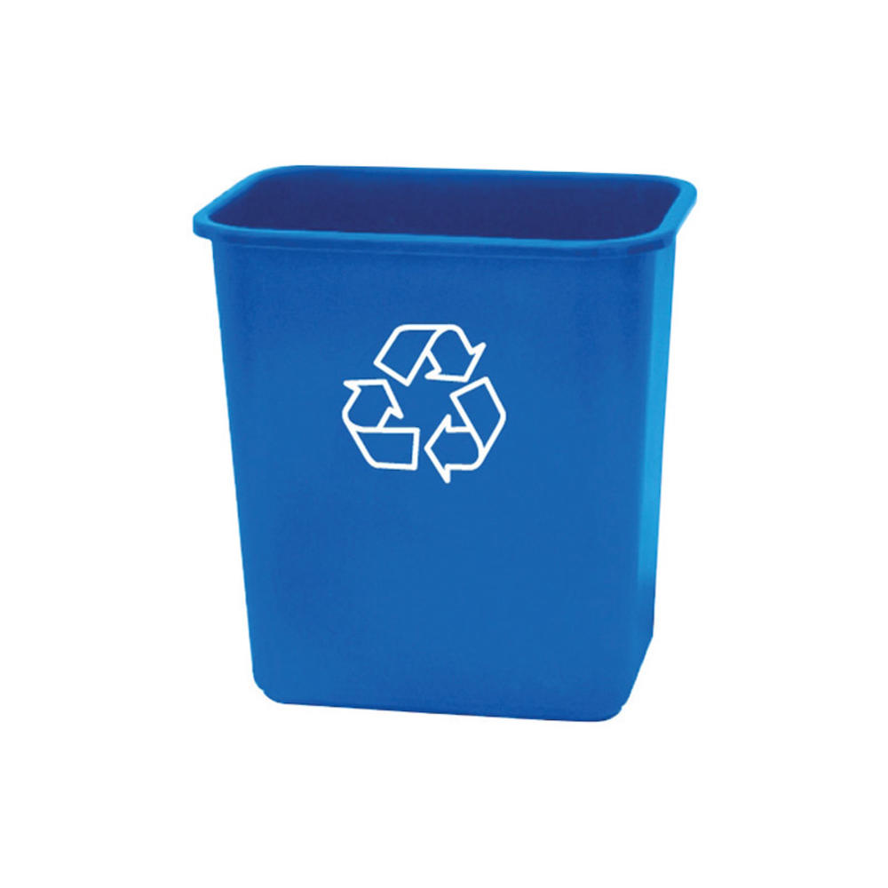 United Solutions 7 gal Blue Plastic Recycling Bin