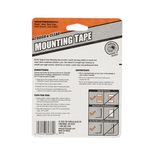 6036002 Gorilla Double Sided 1 in. W X 150 in. L Mounting Tape Clear