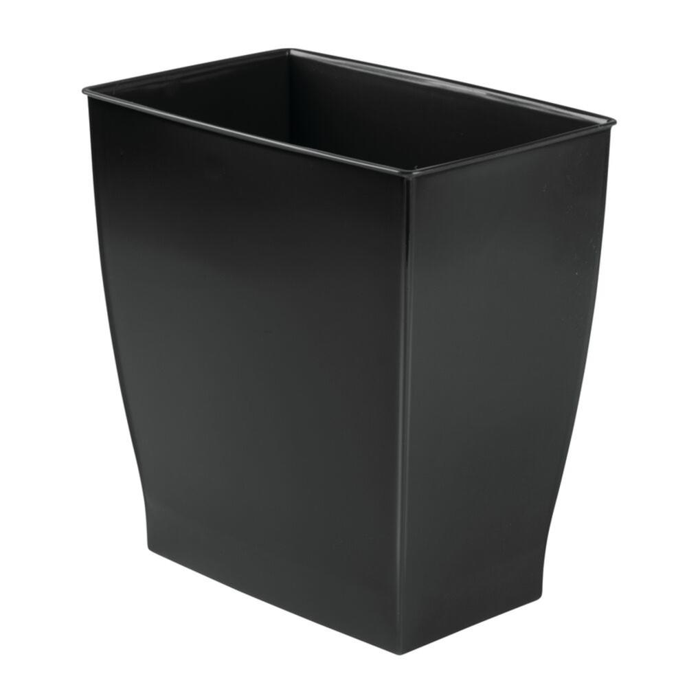 iDesign Mono 13 gal Black Plastic Rectangular Wastebasket
