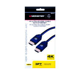 Monster Cable Monster Just Hook It Up 3 ft. L High Speed Cable with Ethernet HDMI