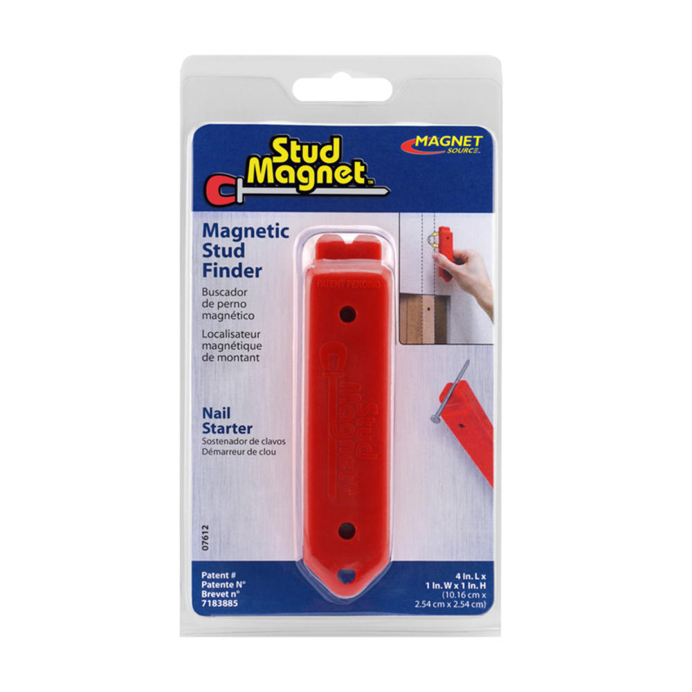 Master Magnetics Magnet Source Stud Magnet 07612 4 in. L X 1 in. W Magnetic Stud Finder 1 in. 1 pc