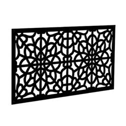 Barrette Outdoor Living Fretwork 23.87 in. W X 4 ft. L Black Polymer Screen Panel