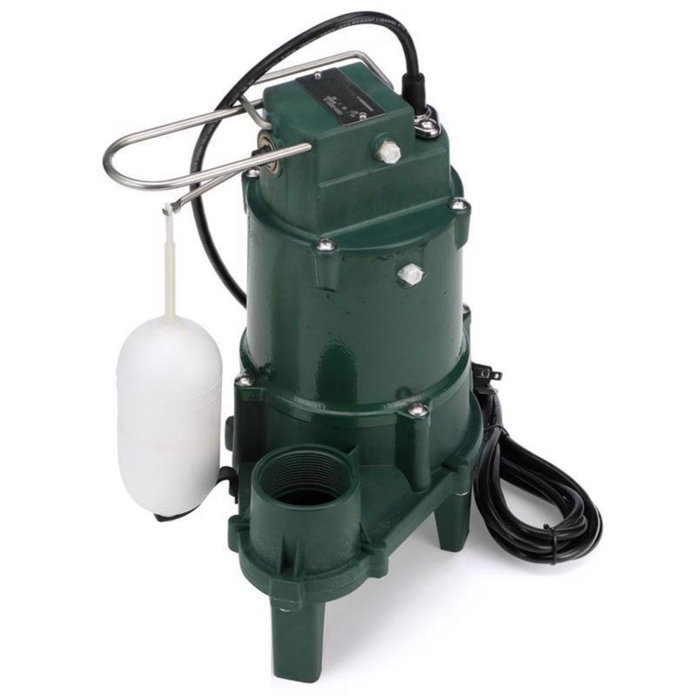 Zoeller 1/2 HP 6000 gph Cast Iron Vertical Float Switch Submersible Sewage Pump