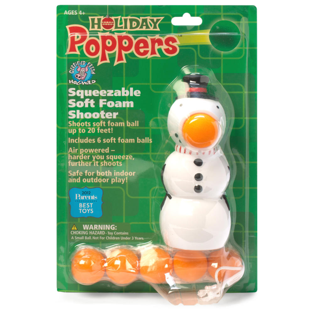 Hog Wild Snowman Popper Toy Foam Multicolored 7 pc