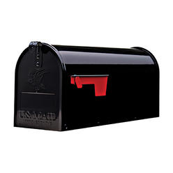 Gibraltar Mailboxes E1100BAM Elite Post-Mount Mailbox, Medium, Black Steel - Quantity 1