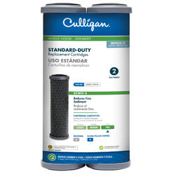 B & K Culligan SCWH-5 Culligan Quick Connect Filter: 5 micron, 4 gpm, 10 1/2 in Overall Ht, 2 1/2 in Dia, 2 PK  SCWH-5
