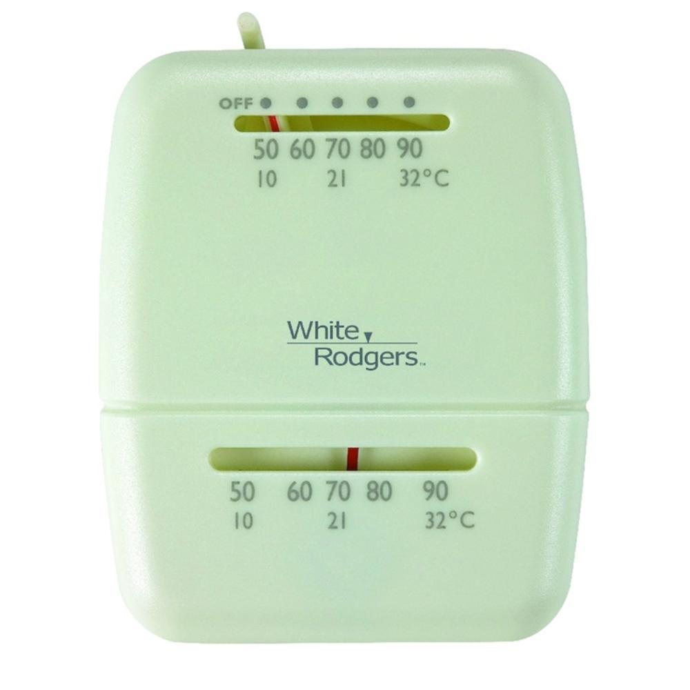 White-Rodgers White Rodgers Heating and Cooling Lever Non-Programmable Thermostat