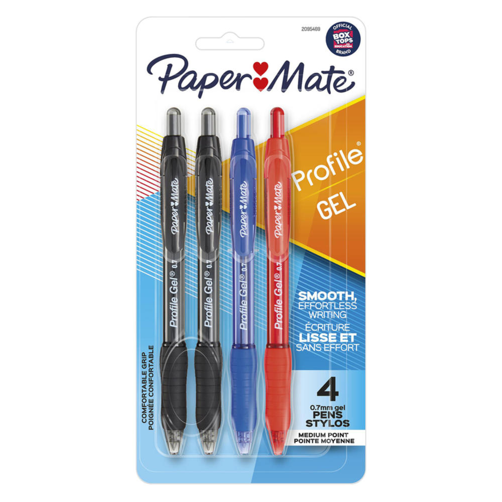 Paper-Mate Paper Mate Profile Gel Assorted Retractable Gel Pen 4 pk