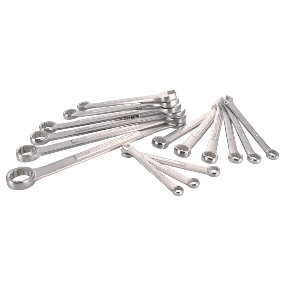 Craftsman 12 Point Metric Combination Wrench Set 15 pc
