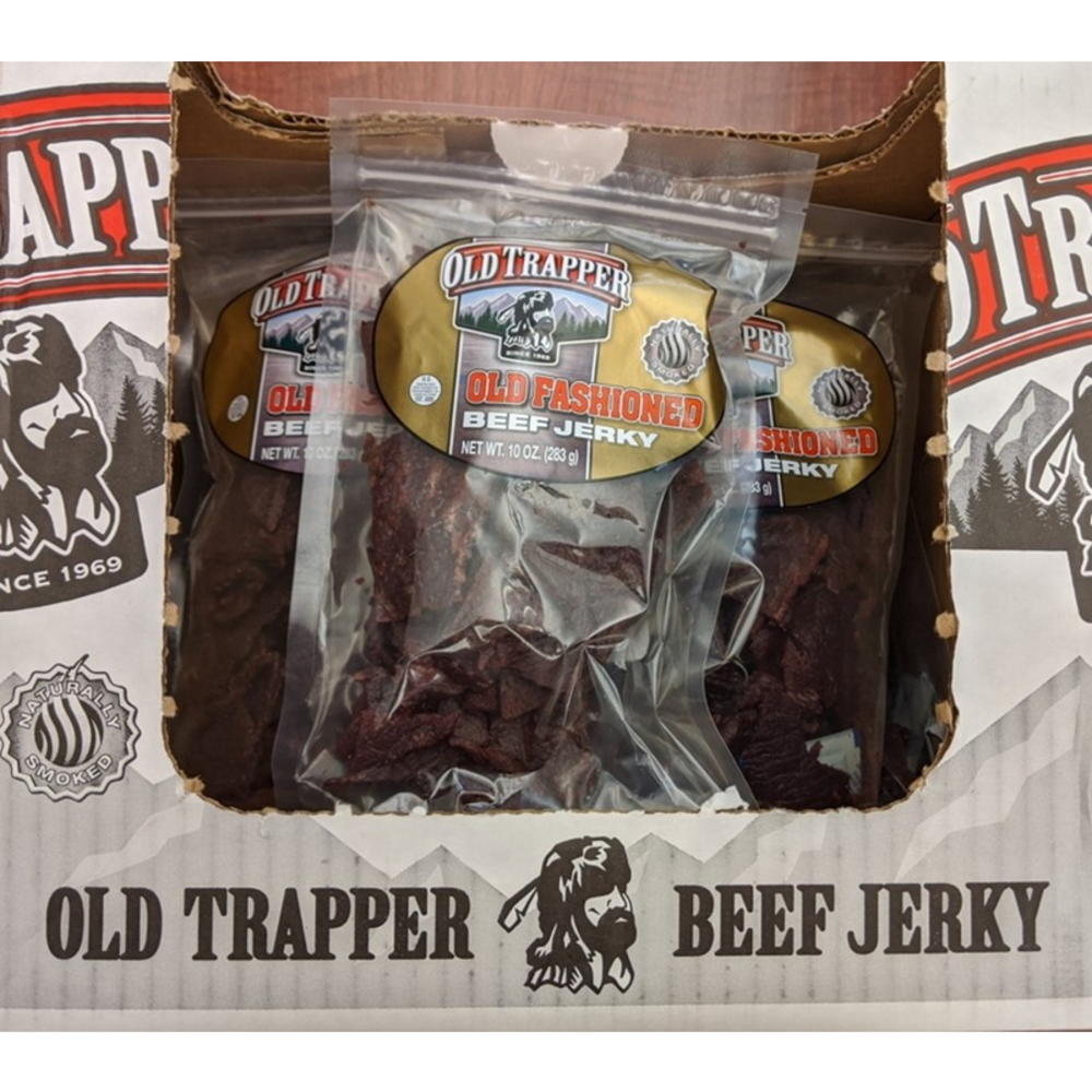 Old Trapper Peppered Beef Jerky 10 oz Bagged