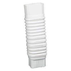 Amerimax 37084 Amerimax 2 x 3 In. Plastic White Front or Side Downspout Elbow 37084