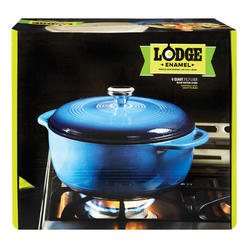 LODGE MFG Lodge EC6D33 6 Qt. Blue Enamel Cast Iron Dutch Oven