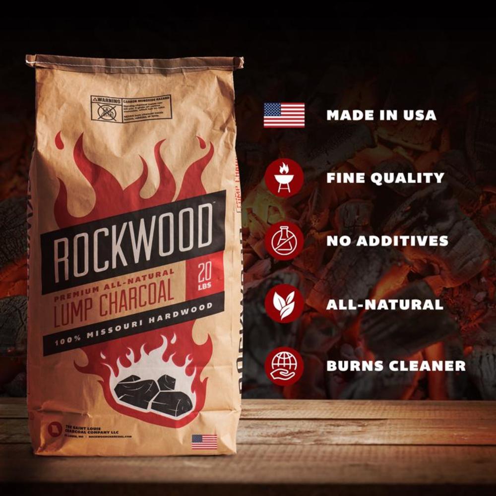 Rockwood All Natural Hardwood Lump Charcoal 20 lb