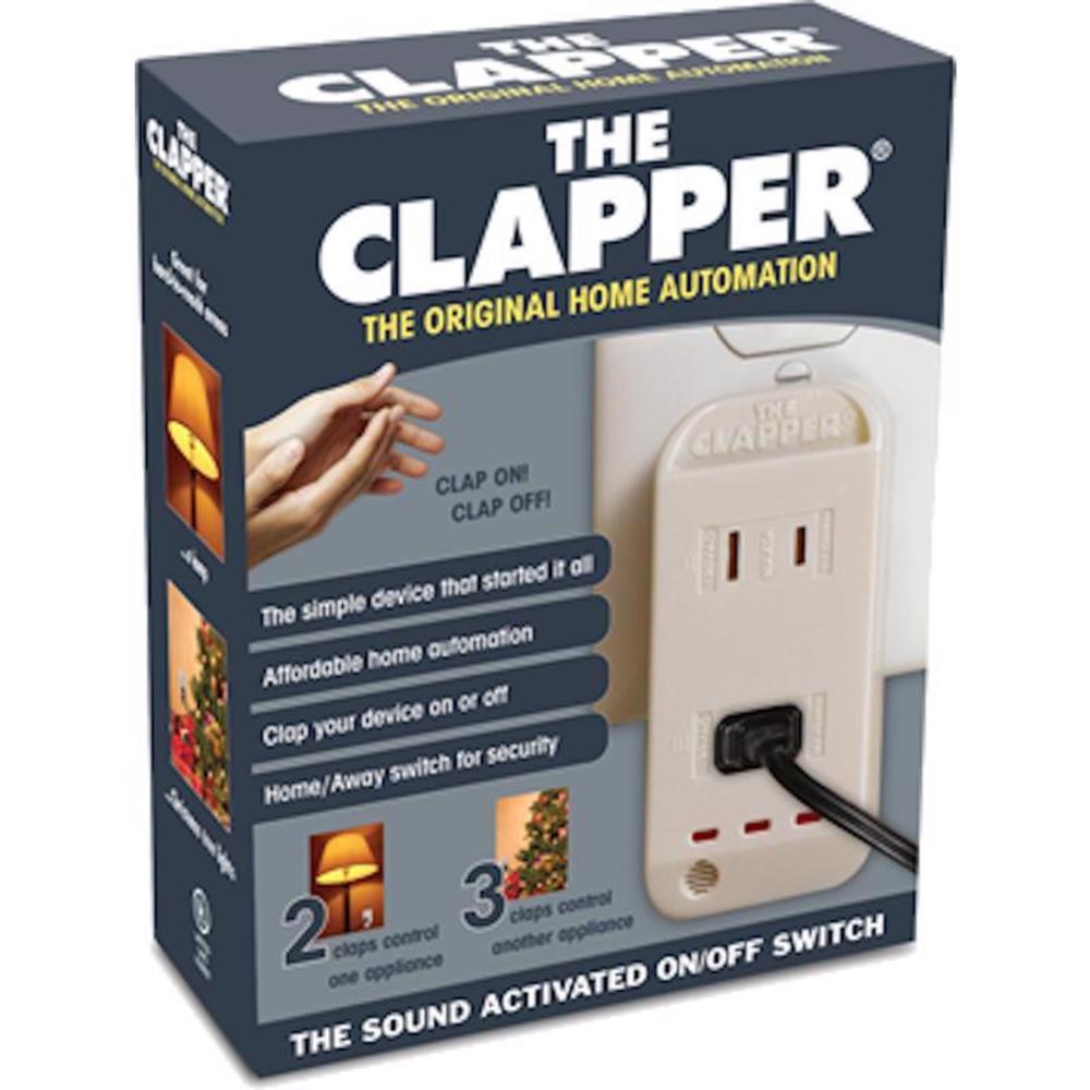 The Clapper Single Pole Sensor Sound Activated Switch White 1 pk