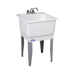 Mustee UTILATUB 4538930 23 x 25 in. Single Polypropylene Laundry Tub