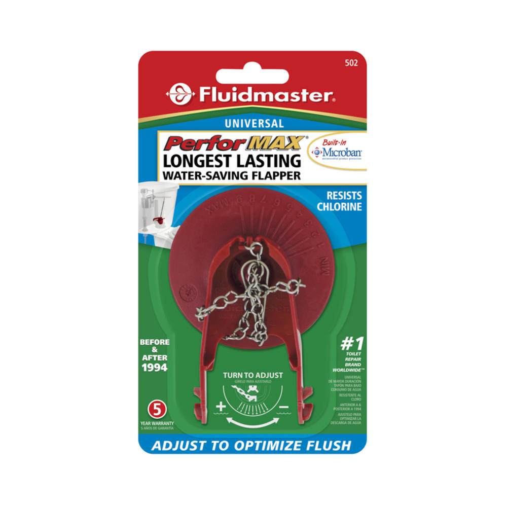 Fluidmaster PerforMAX Toilet Flapper Red Microban