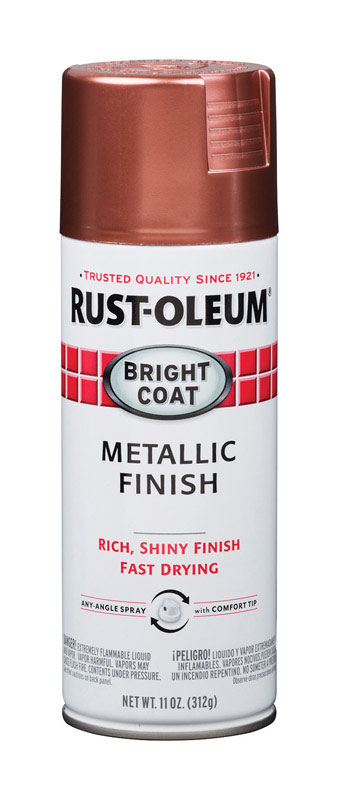 Rust-Oleum Bright Coat Metallic Rose Spray Paint 11 oz