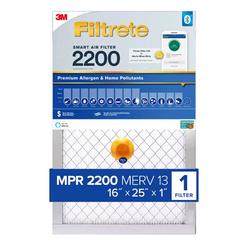 3M Filtrete 16 in. W X 25 in. H X 1 in. D Fiberglass 13 MERV Pleated Smart Air Filter 1 pk