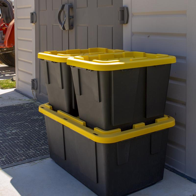 GreenMade Greenmade Pro. Grade 12 gal Black/Yellow Storage Box