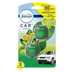 Febreze Original Gain Scent Car Air Freshener 0.06 oz Liquid 2 pk