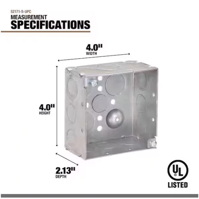 Southwire Old Work Square Galvanized Steel Weatherproof Box Silver southwire-old-work-square-galvanized-steel-weatherproof-box-silver
