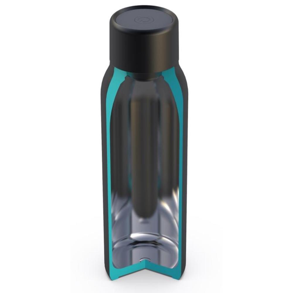 UVBrite 18.6 oz Black BPA Free Self-Cleaning Water Bottle