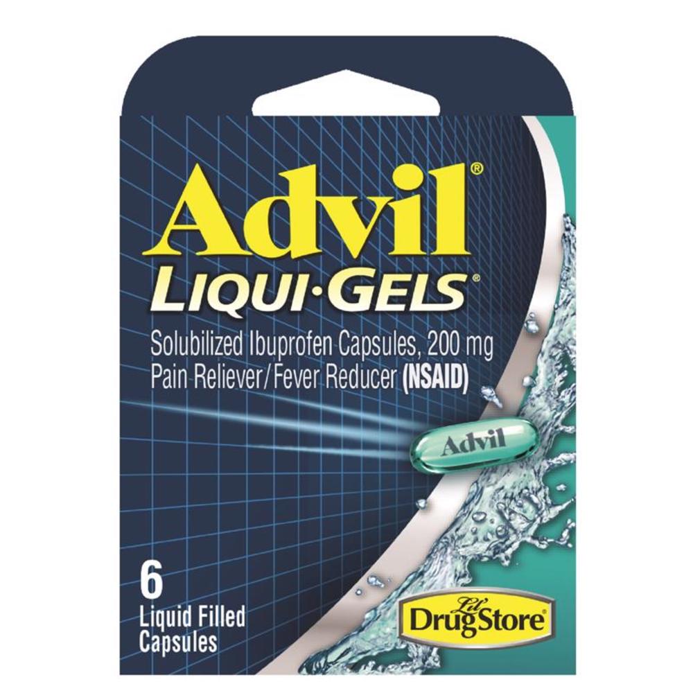 Advil Liqui-Gels Pain Reliever/Fever Reducer 6 ct 1 pk