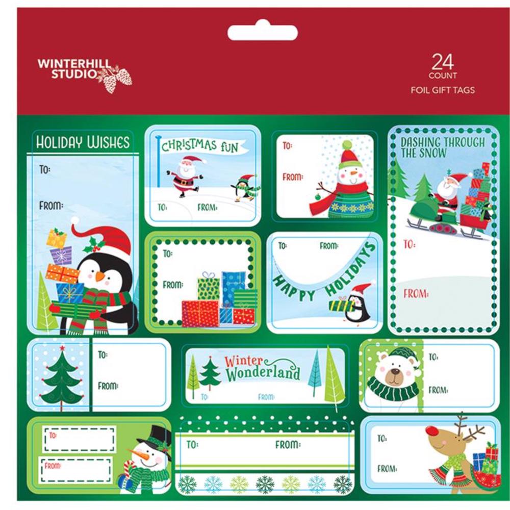 Paper Images Assorted Christmas Peel and Stick Gift Tags
