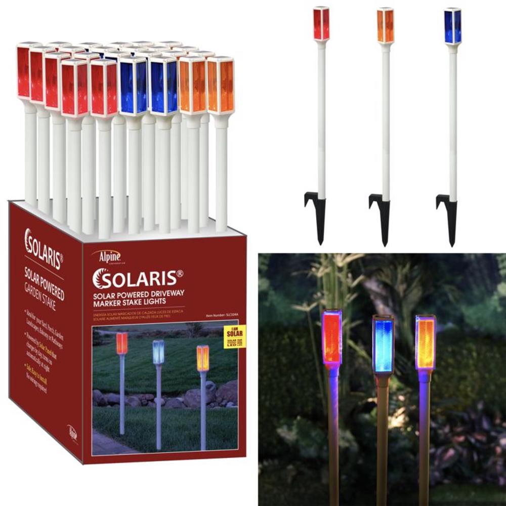 Alpine Multicolored Plastic/Resin 42 in. H Driveway Marker Set Outdoor Garden Stake