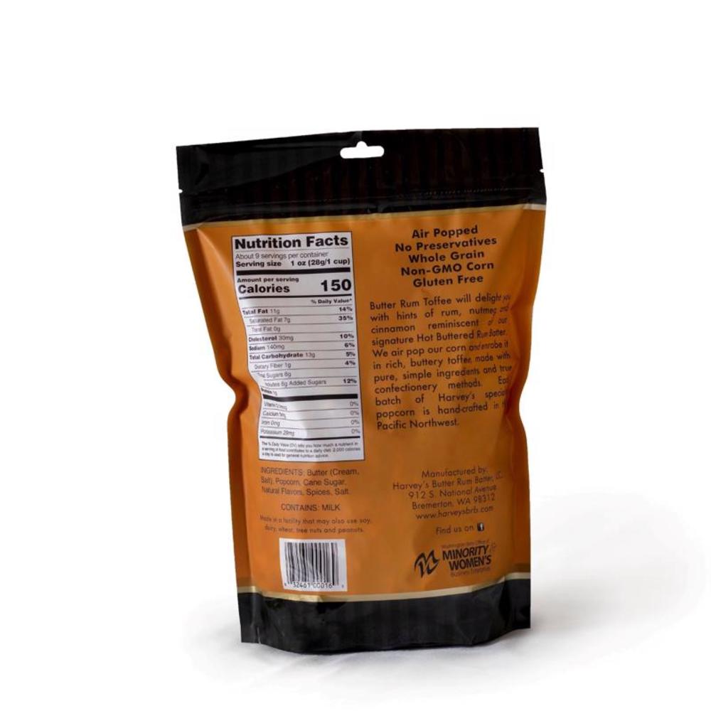 Harvey's Butter Rum Toffee Popcorn 9 oz Bagged