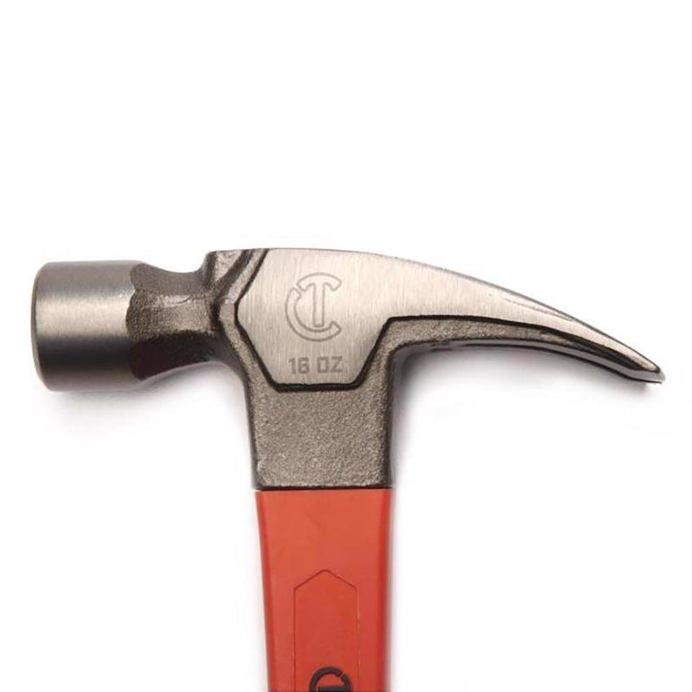 Crescent Pro Series 16 oz Smooth Face Rip Claw Hammer 5.5 in. Fiberglass Handle