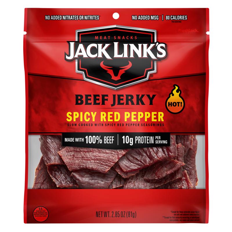 Jack Links Spicy Red Pepper Beef Jerky 2.85 oz Bagged